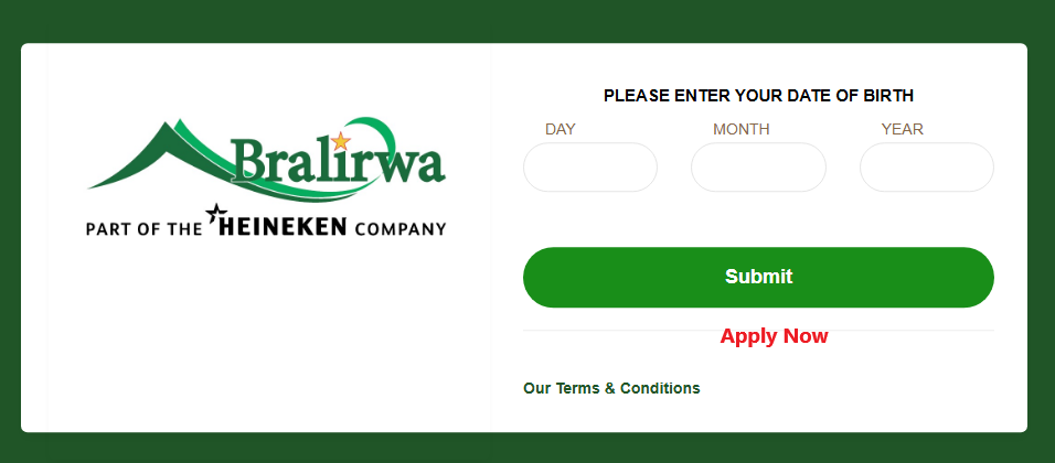 Bralirwa Brewery Recruitment Form