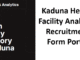 Kaduna Health Facility Analytics Recruitment
