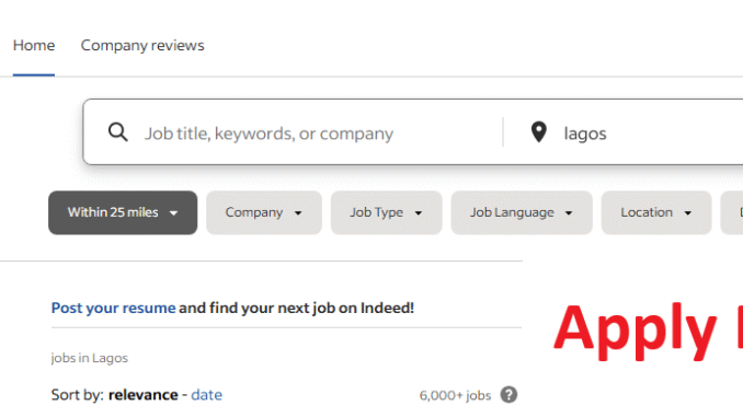 Indeed Jobs Lagos