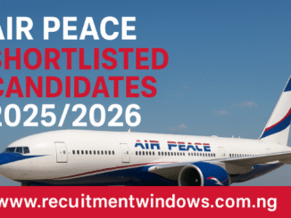 Air Peace Shortlisted Candidates