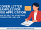 Cover Letter Samples for Job Application