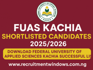 FUAS Kachia Shortlisted Candidates