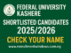Federal University Kashere Shortlisted Candidates