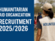 Humanitarian Aid Organization Recruitment