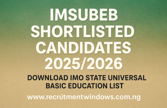 IMSUBEB Shortlisted Candidates IMSUBEB Shortlisted Candidates