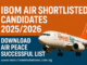 Ibom Air Shortlisted Candidates