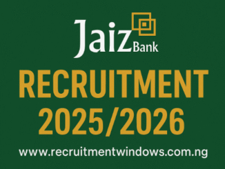 Jaiz Bank Recruitment