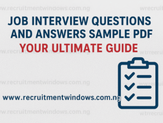 Job Interview Questions and Answers Sample PDF