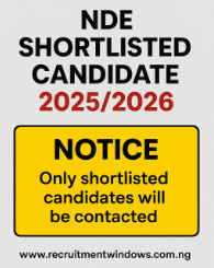 NDE Shortlisted Candidate