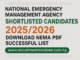 NEMA Shortlisted Candidates