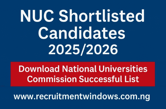NUC Shortlisted Candidates
