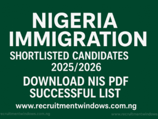 Nigeria Immigration Shortlisted Candidates