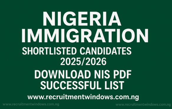 Nigeria Immigration Shortlisted Candidates