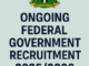 Ongoing Federal Government Recruitment