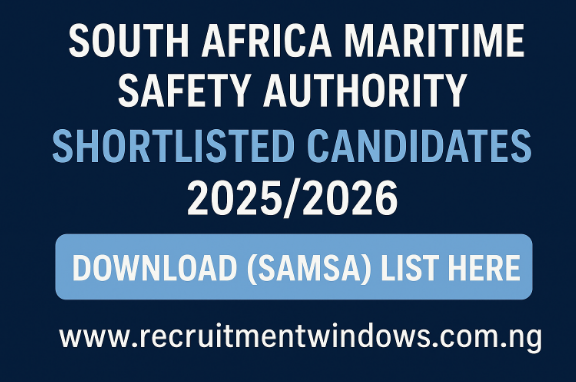 SAMSA Shortlisted Candidates