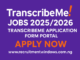TranscribeMe Jobs
